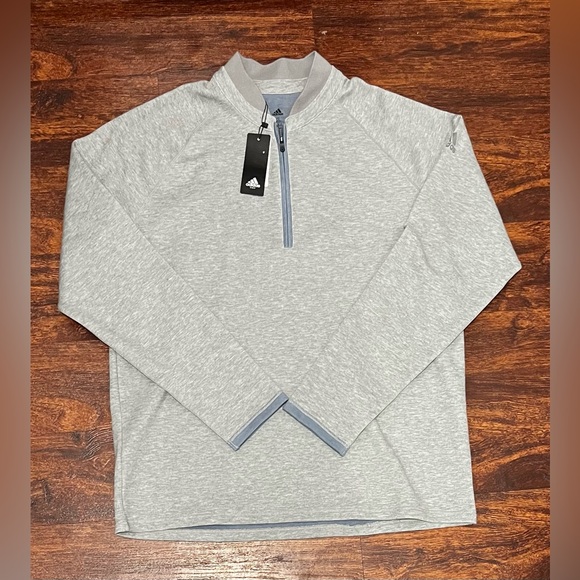 Adidas Adi Golf Club 1/2 Zip Sweatshirt Long Sleeve Gray Size Xl - Picture 1 of 11